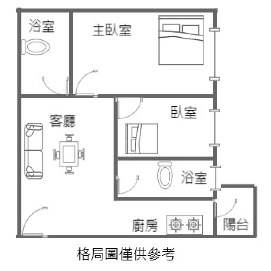 高雄大社皇家旺博士 漂亮2房華廈