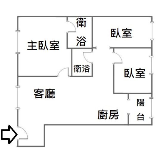 高雄岡山竹圍和平公園旁3房