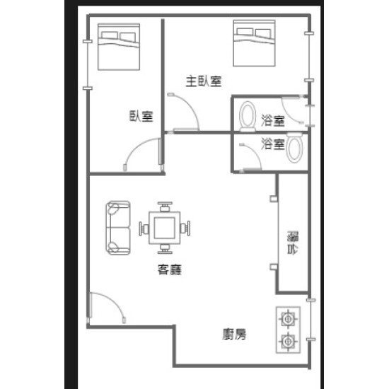 高雄鹽埕區商圈鈔值2房大空間電梯公寓