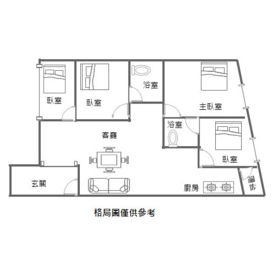 高雄前鎮瑞隆商圈/輕軌旁/全新翻新四房鈔票亮3樓美寓